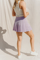 SIZE LARGE Charmed Pleated Mini Skirt