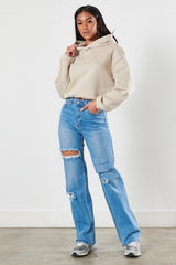 Mika Distressed Wide Leg Jeans [online exclusive]