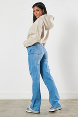 Mika Distressed Wide Leg Jeans [online exclusive]