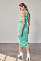 WRAPPED UP CROSS NECK DRESS [ONLINE EXCLUSIVE]