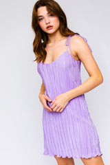 Lavender Skies Tie Strap Mini Dress