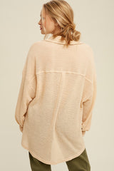 Millow Thermal Knit Shacket Top