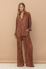 Manning Pleated Blouse Pants Set [ONLINE EXCLUSIVE]