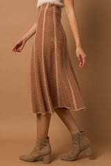 Carrington Herringbone Stripe Knit Skirt [online exclusive]