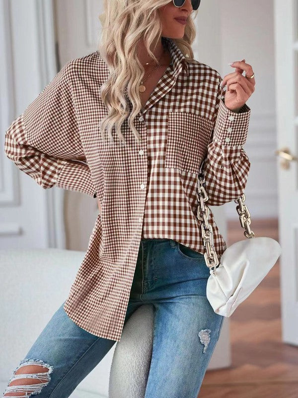 Josie Plaid Button Down Top