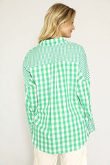 Josie Plaid Button Down Top