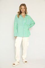 Josie Plaid Button Down Top