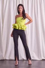 HIGH KEY RUFFLE STRAPLESS TOP [ONLINE EXCLUSIVE]