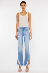 KANCAN ALWAYS FRAYED HIGH RISE JEANS [online exclusive]