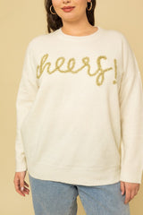 PLUS SIZE 1XL-3XL Cheers Pullover Sweater [online exclusive]