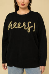 PLUS SIZE 1XL-3XL Cheers Pullover Sweater [online exclusive]