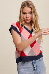 Aggie Cropped Sweater Vest