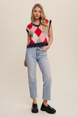 Aggie Cropped Sweater Vest