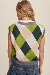 Aggie Cropped Sweater Vest