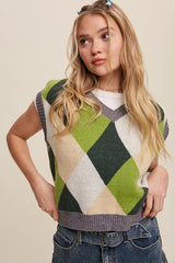 Aggie Cropped Sweater Vest