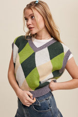 Aggie Cropped Sweater Vest