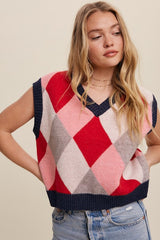 Aggie Cropped Sweater Vest