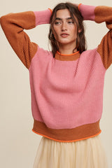 Cali Color Block Knit Sweater