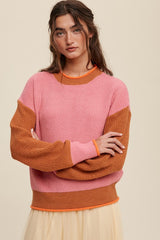 Cali Color Block Knit Sweater