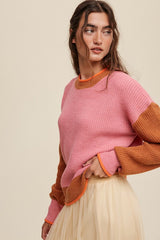 Cali Color Block Knit Sweater