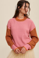 Cali Color Block Knit Sweater