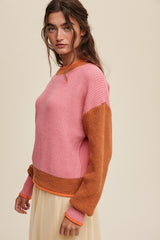 Cali Color Block Knit Sweater