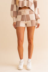 LILY CHECKERED SWEATER SHORTS [ONLINE EXCLUSIVE]