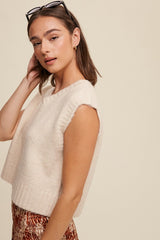 Oh So Soft Cropped Knit Vest