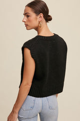 Oh So Soft Cropped Knit Vest