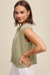 Oh So Soft Cropped Knit Vest