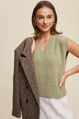 Oh So Soft Cropped Knit Vest