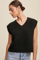 Oh So Soft Cropped Knit Vest