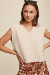 Oh So Soft Cropped Knit Vest