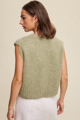 Oh So Soft Cropped Knit Vest