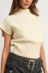 GEMMA TURTLE NECK RIBBED KNIT TOP