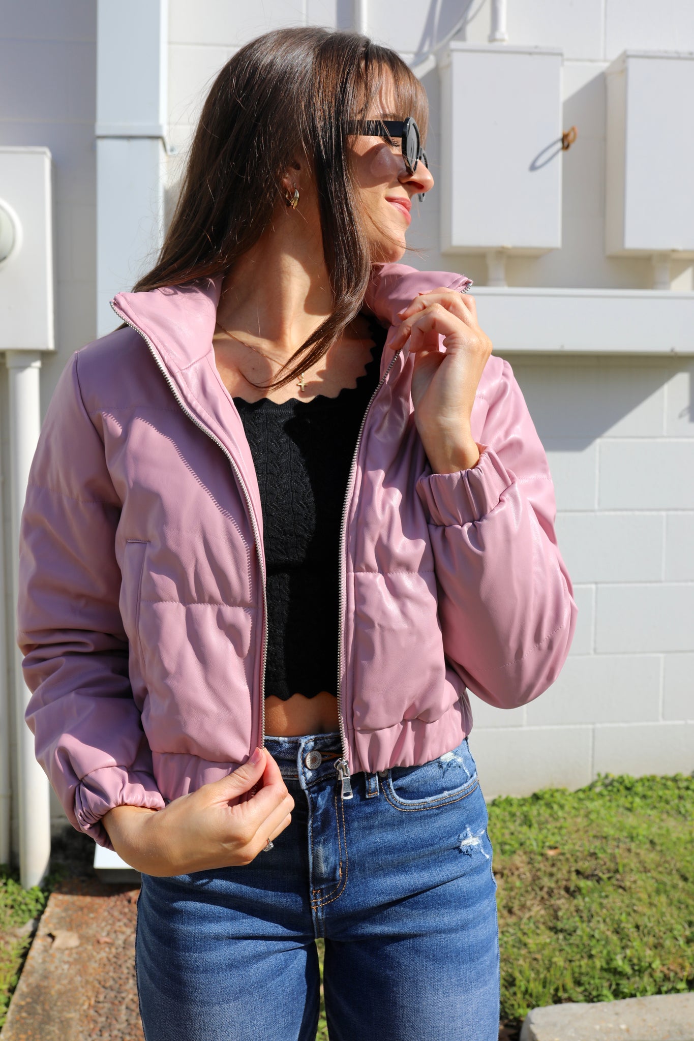 SIZE SMALL Seeing Pink Puffer Jacket