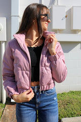 SIZE SMALL Seeing Pink Puffer Jacket