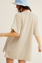 Lola Mineral Washed Oversized Short Sleeve Top