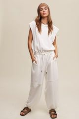 Miss Athletic French Terry Jogger Jumpsuit