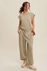 Miss Athletic French Terry Jogger Jumpsuit