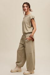 Miss Athletic French Terry Jogger Jumpsuit