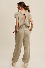 Miss Athletic French Terry Jogger Jumpsuit