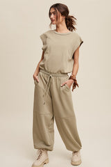 Miss Athletic French Terry Jogger Jumpsuit