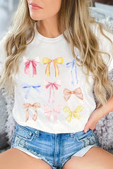 Bow Ribbon Collage Girl Era Graphic T-Shirt