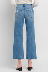 VERVET Mika High Rise Ankle Slim Wide Jeans