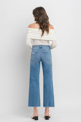 VERVET Mika High Rise Ankle Slim Wide Jeans