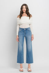 VERVET Mika High Rise Ankle Slim Wide Jeans