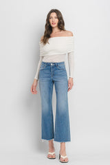 VERVET Mika High Rise Ankle Slim Wide Jeans