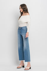 VERVET Mika High Rise Ankle Slim Wide Jeans