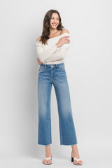 VERVET Mika High Rise Ankle Slim Wide Jeans